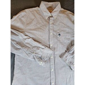 Brooks Brothers Red Fleece Button Down Shirt L/S Red White And Blue Check XLarge